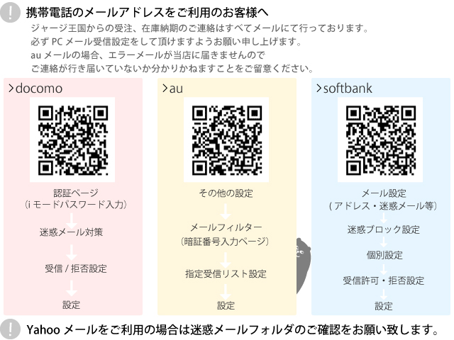 メール受信設定